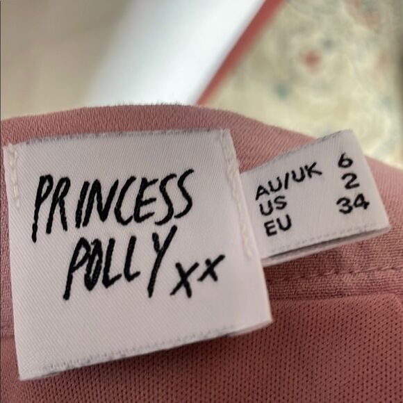 Princess Polly Rose Pink Linen Mini Skirt w/Slit (Size: 2) - Picture 10 of 12